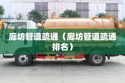 廊坊管道疏通（廊坊管道疏通排名）