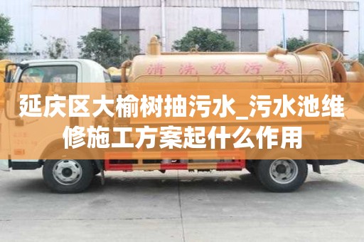 延慶區(qū)大榆樹抽污水_污水池維修施工方案起什么作用