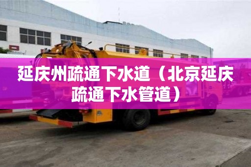 延慶州疏通下水道（北京延慶疏通下水管道）