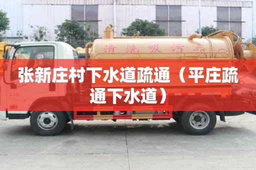 張新莊村下水道疏通（平莊疏通下水道）