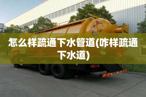 怎么樣疏通下水管道(咋樣疏通下水道)