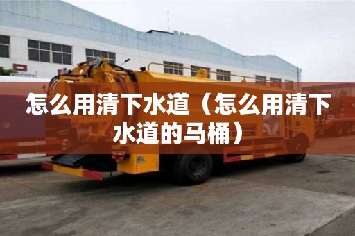 怎么用清下水道（怎么用清下水道的馬桶）