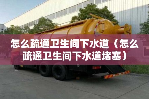 怎么疏通衛生間下水道（怎么疏通衛生間下水道堵塞）
