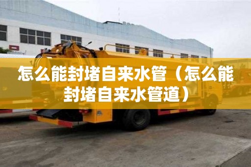 怎么能封堵自來水管（怎么能封堵自來水管道）