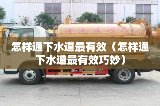 怎樣通下水道最有效（怎樣通下水道最有效巧妙）