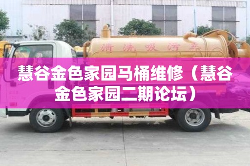 慧谷金色家園馬桶維修（慧谷金色家園二期論壇）
