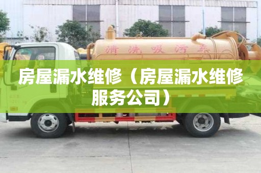 房屋漏水維修（房屋漏水維修服務公司）