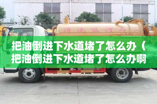 把油倒進下水道堵了怎么辦（把油倒進下水道堵了怎么辦啊）