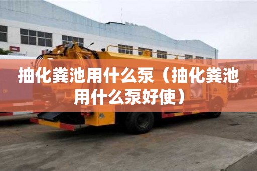 抽化糞池用什么泵（抽化糞池用什么泵好使）