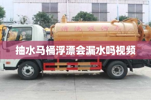 抽水馬桶浮漂會漏水嗎視頻
