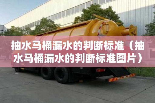 抽水馬桶漏水的判斷標準（抽水馬桶漏水的判斷標準圖片）