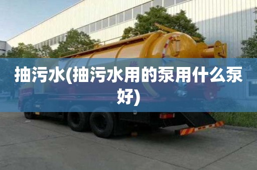抽污水(抽污水用的泵用什么泵好)