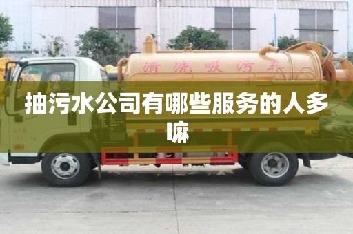 抽污水公司有哪些服務(wù)的人多嘛