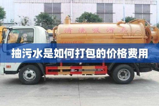 抽污水是如何打包的價格費用