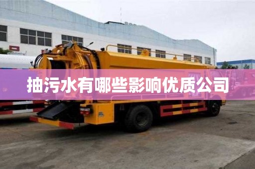 抽污水有哪些影響優(yōu)質(zhì)公司
