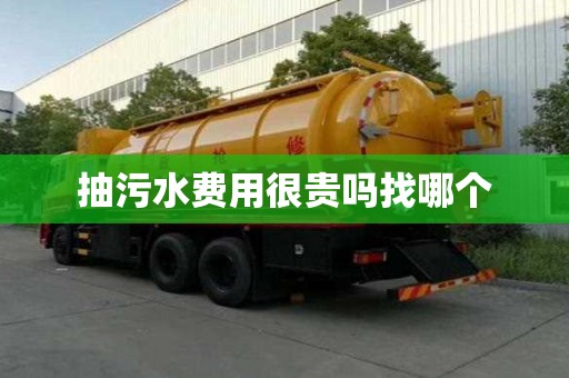 抽污水費用很貴嗎找哪個