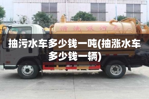 抽污水車多少錢一噸(抽漲水車多少錢一輛)