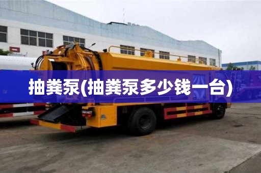 抽糞泵(抽糞泵多少錢一臺)