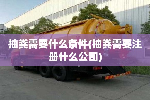 抽糞需要什么條件(抽糞需要注冊什么公司)