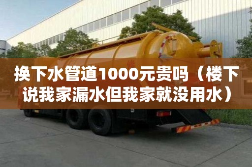換下水管道1000元貴嗎（樓下說我家漏水但我家就沒用水）