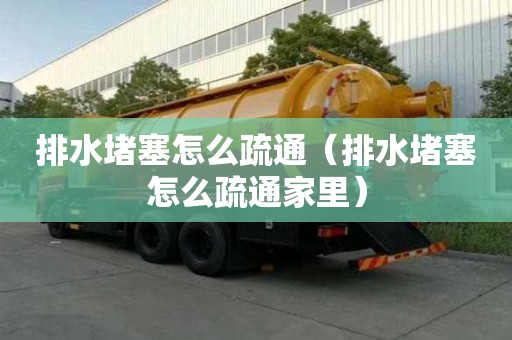 排水堵塞怎么疏通（排水堵塞怎么疏通家里）