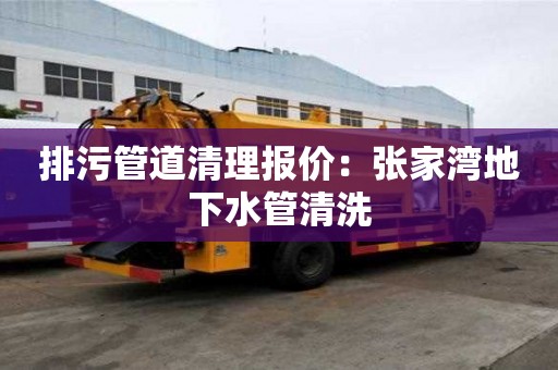 排污管道清理報價：張家灣地下水管清洗
