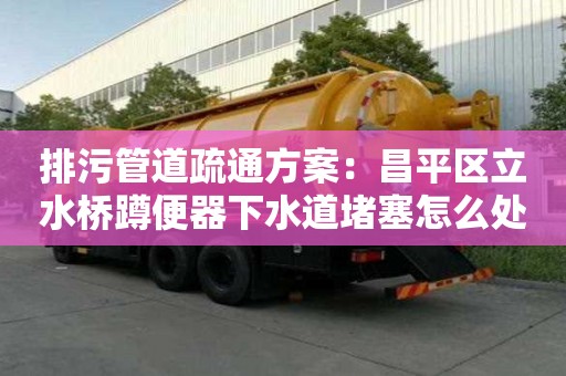 排污管道疏通方案：昌平區立水橋蹲便器下水道堵塞怎么處理