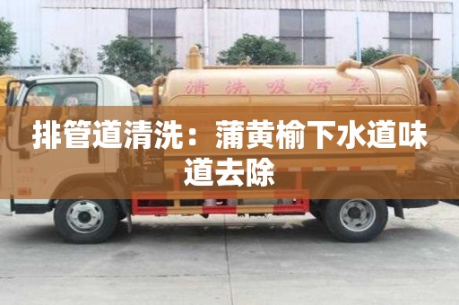 排管道清洗：蒲黃榆下水道味道去除