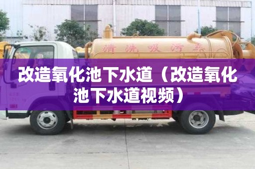 改造氧化池下水道（改造氧化池下水道視頻）