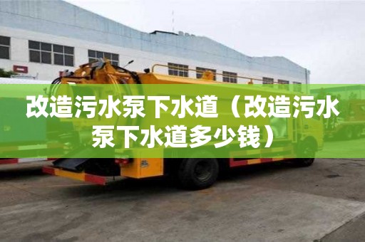 改造污水泵下水道(改造污水泵下水道多少錢) 改造污水泵下水道(改造污水泵下水道多少錢)