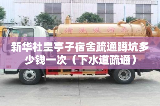 新華社皇亭子宿舍疏通蹲坑多少錢(qián)一次（下水道疏通）