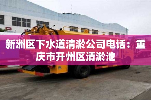 新洲區下水道清淤公司電話：重慶市開州區清淤池