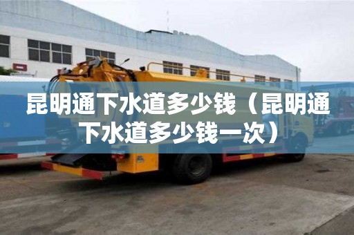 昆明通下水道多少錢（昆明通下水道多少錢一次）