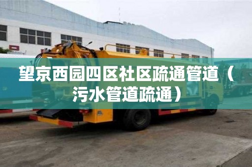 望京西園四區社區疏通管道（污水管道疏通）
