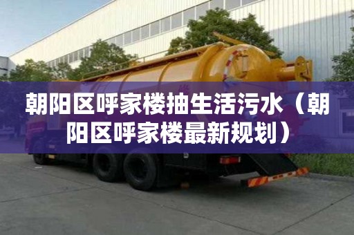 朝陽區呼家樓抽生活污水（朝陽區呼家樓最新規劃）