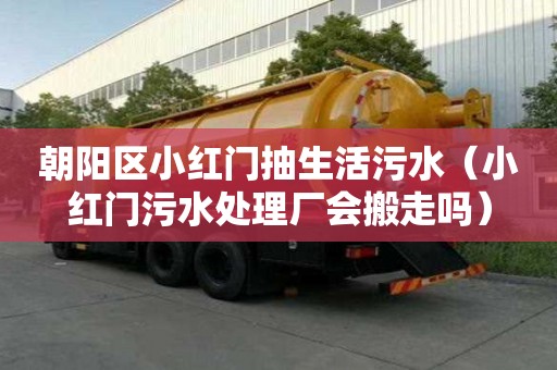 朝陽區(qū)小紅門抽生活污水（小紅門污水處理廠會搬走嗎）