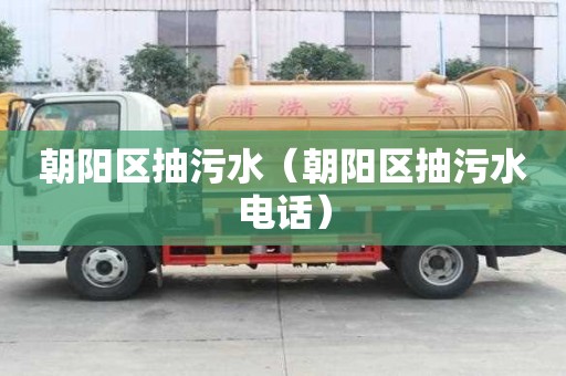 朝陽區(qū)抽污水（朝陽區(qū)抽污水電話）