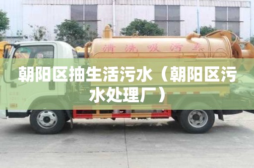 朝陽區(qū)抽生活污水（朝陽區(qū)污水處理廠）