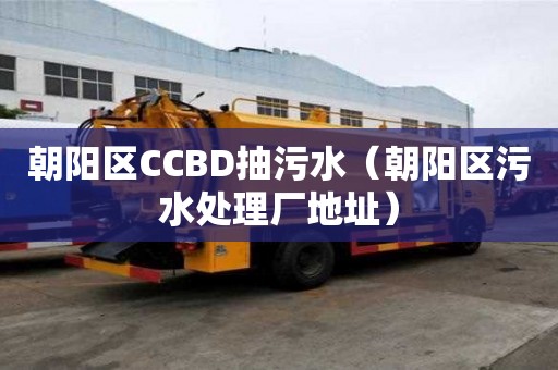 朝陽區CCBD抽污水（朝陽區污水處理廠地址）
