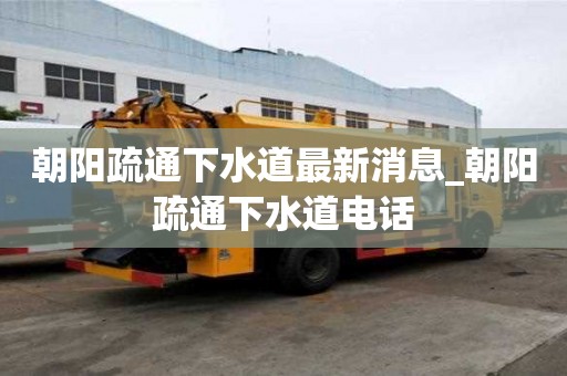 朝陽疏通下水道最新消息_朝陽疏通下水道電話
