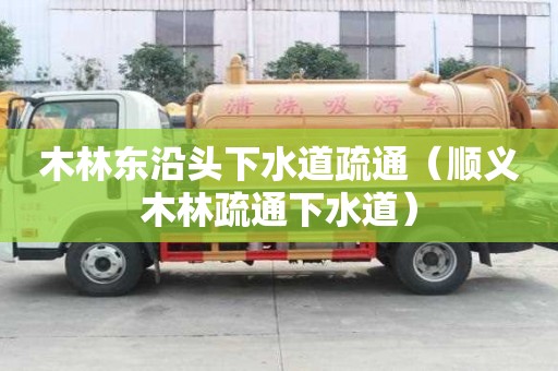 木林東沿頭下水道疏通（順義木林疏通下水道）