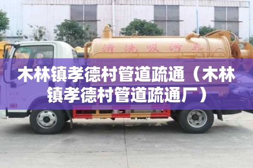 木林鎮(zhèn)孝德村管道疏通（木林鎮(zhèn)孝德村管道疏通廠）