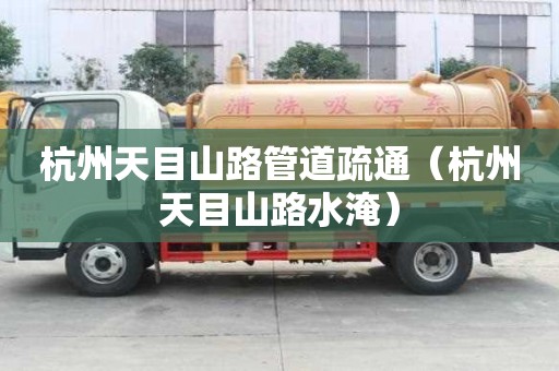 杭州天目山路管道疏通（杭州天目山路水淹）