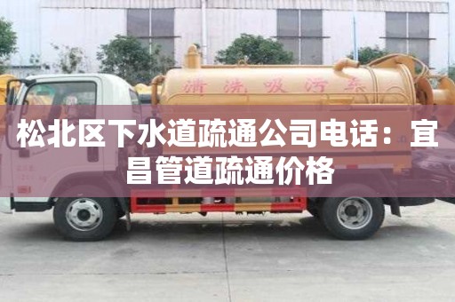 松北區下水道疏通公司電話：宜昌管道疏通價格