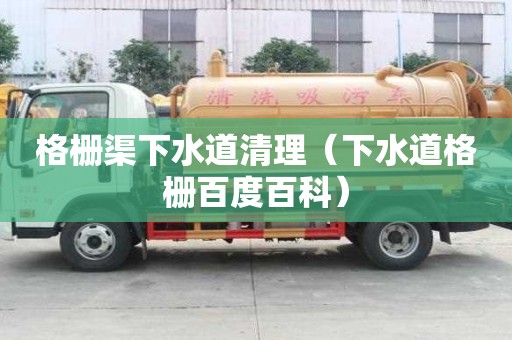 格柵渠下水道清理（下水道格柵百度百科）