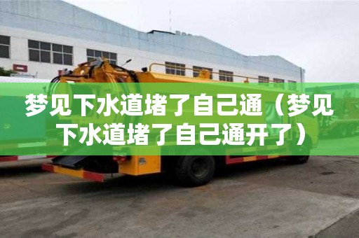 夢見下水道堵了自己通（夢見下水道堵了自己通開了）
