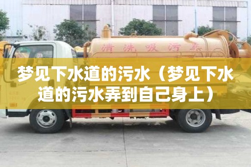 夢見下水道的污水（夢見下水道的污水弄到自己身上）