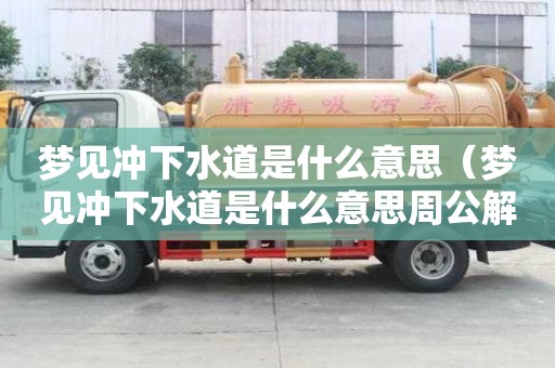 夢見沖下水道是什么意思（夢見沖下水道是什么意思周公解夢）
