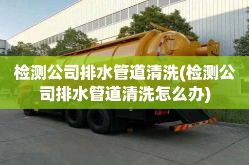 檢測公司排水管道清洗(檢測公司排水管道清洗怎么辦)