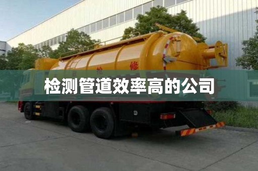 檢測管道效率高的公司